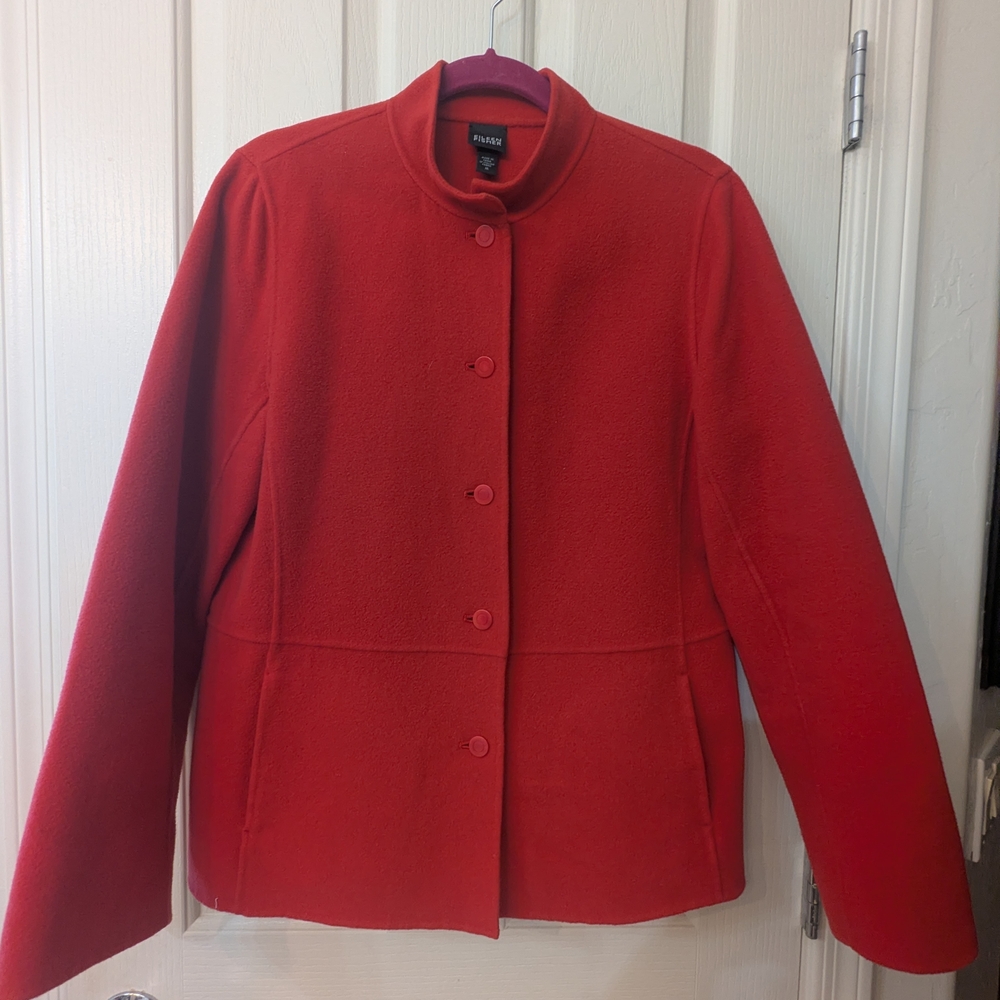 Eileen Fisher Felted Wool And Cashmere Jacket